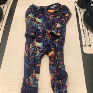 Colorful Skull Print Onesie